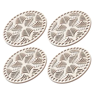 4pcs Wooden Crochet Bases 1